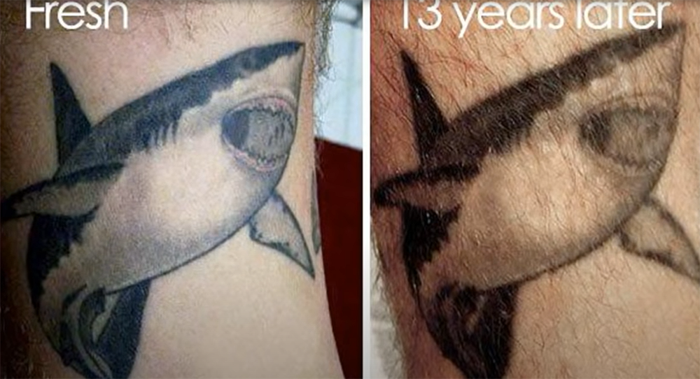 Do black tattoos fade?