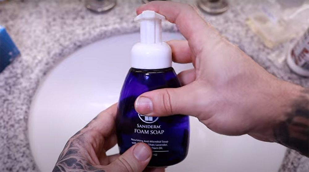 Tattoo and the soap you use on it