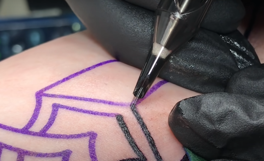 Do you drag the needle when tattooing?